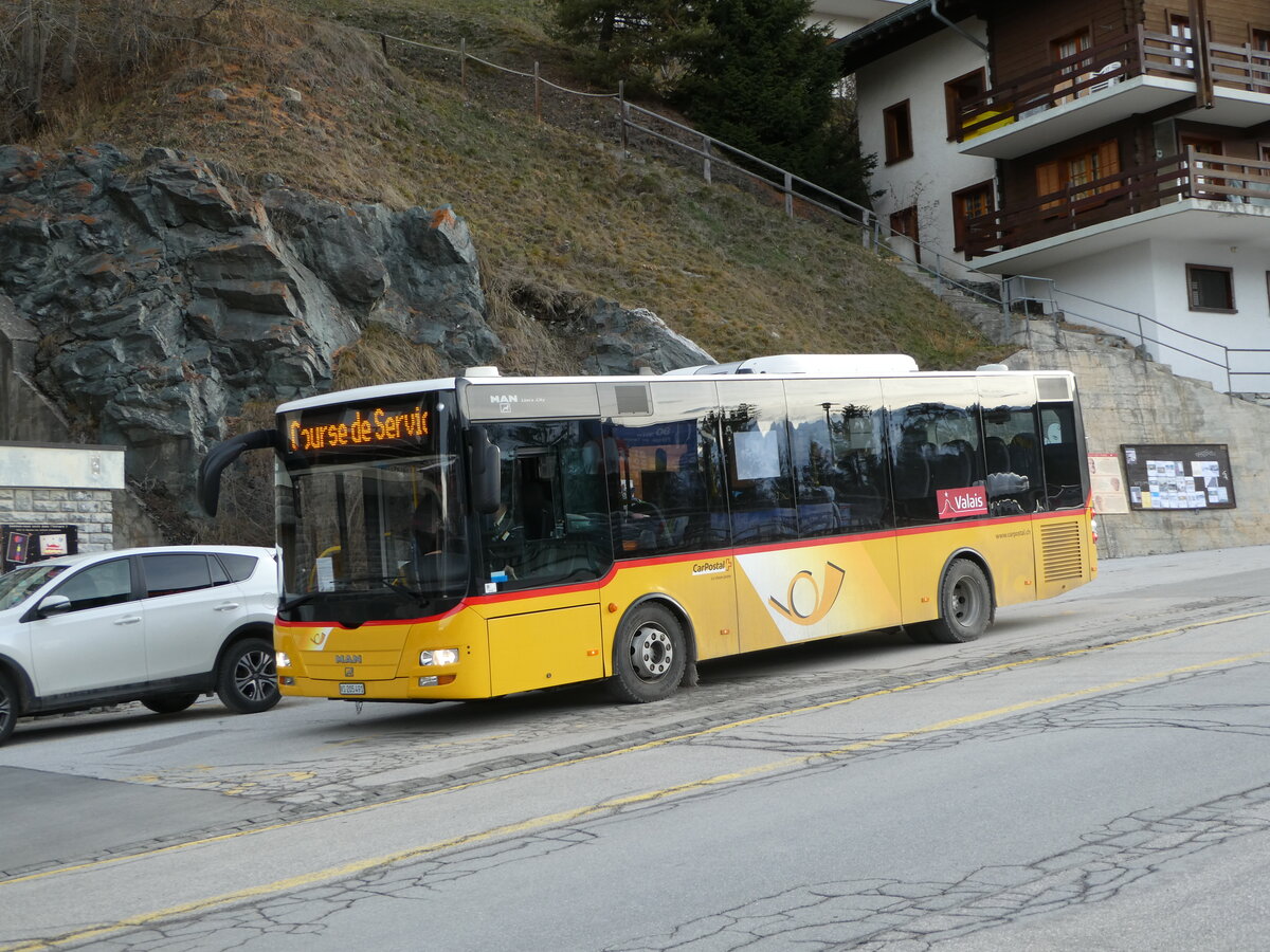 (244'128) - PostAuto Wallis - Nr. 9/VS 205'491 - MAN/Gppel (ex PostAuto Bern) am 26. Dezember 2022 in St-Luc, Post