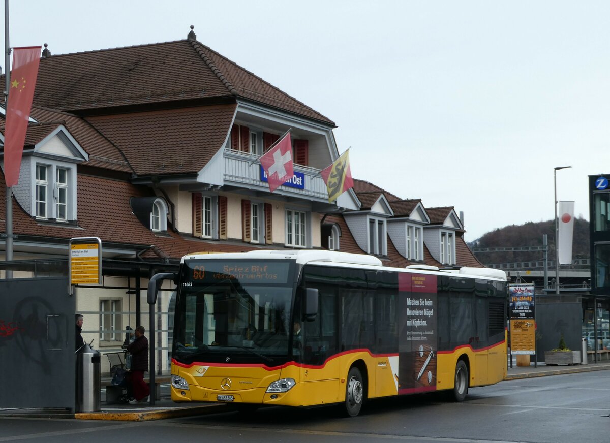 (244'297) - PostAuto Bern - BE 653'385 - Mercedes am 31. Dezember 2022 beim Bahnhof Interlaken Ost