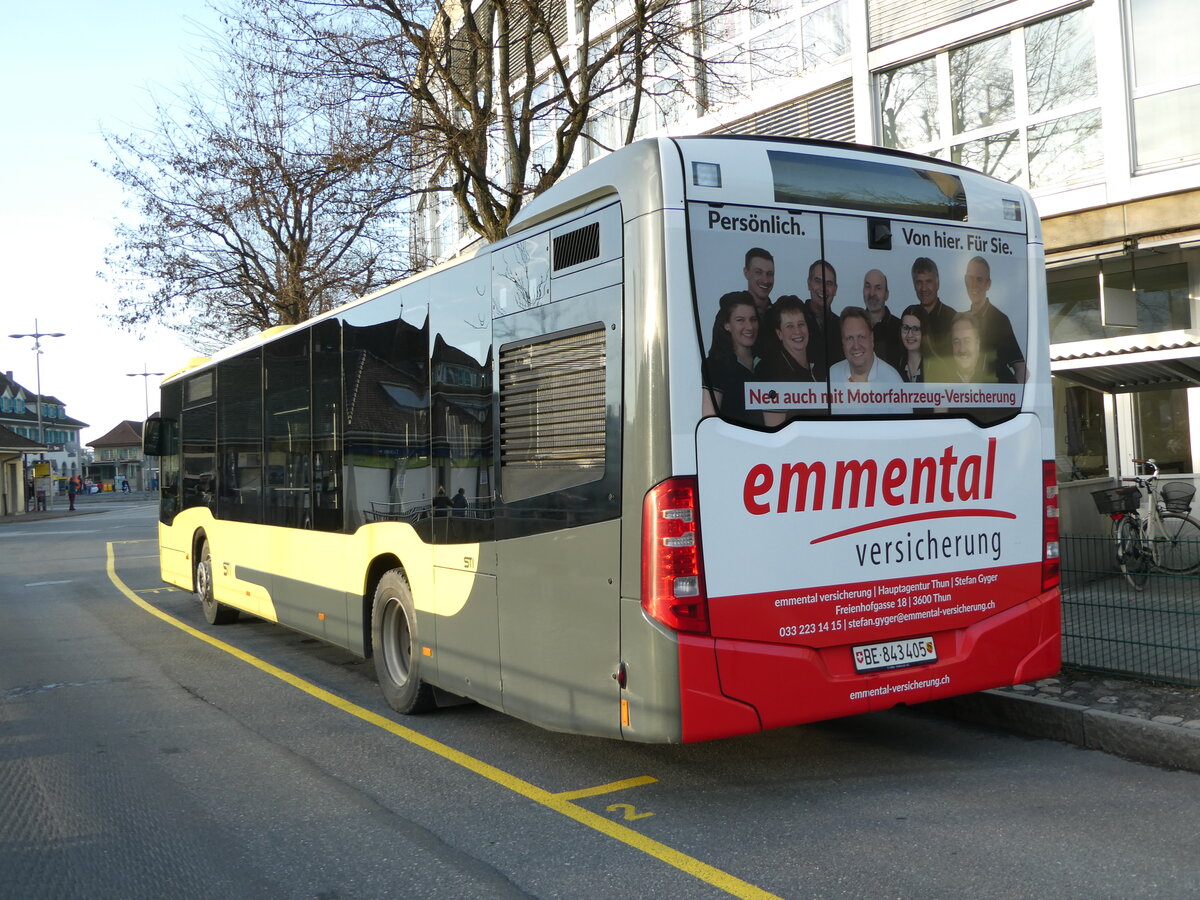 (244'373) - STI Thun - Nr. 405/BE 843'405 - Mercedes am 1. Januar 2023 bei der Schifflndte Thun