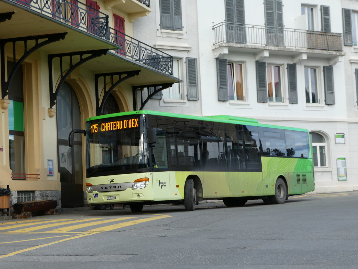 (244'393) - TPC Aigle - Nr. 31/VD 263'344 - Setra (ex Volnbusz, H-Budapest) am 2. Januar 2023 beim Bahnhof Leysin-Feydey