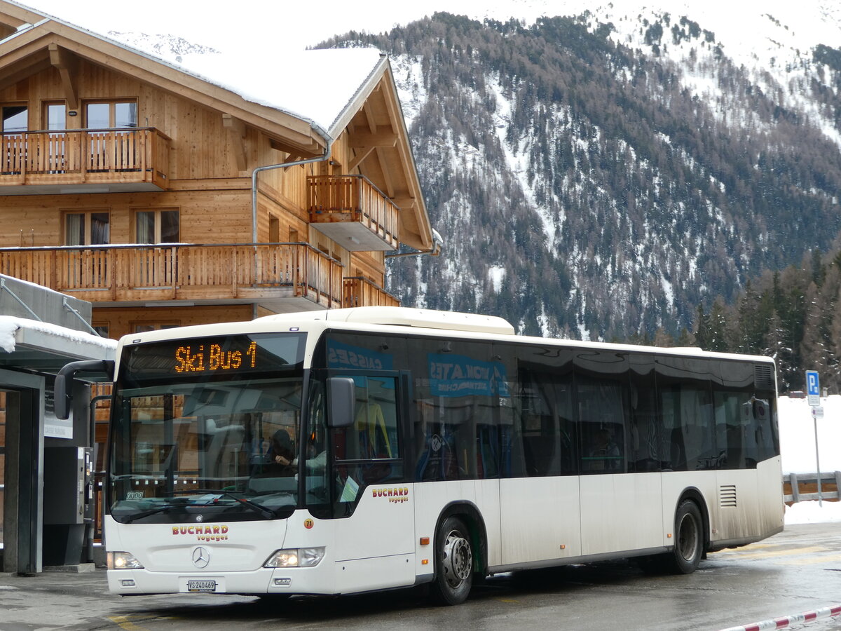 (245'044) - Buchard, Leytron - Nr. 71/VS 240'469 - Mercedes (ex MBC Morges Nr. 80) am 14. Januar 2023 in La Tzoumaz, Tlcabine