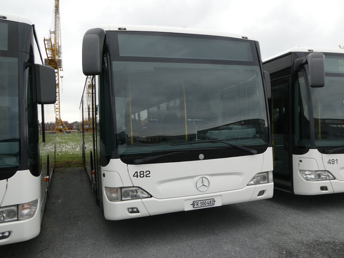 (245'515) - Intertours, Domdidier - Nr. 482/FR 300'482 - Mercedes (ex PostAuto Bern Nr. 9/PID 4560; ex Klopfstein, Laupen Nr. 9) am 28. Januar 2023 in Domdidier, Garage