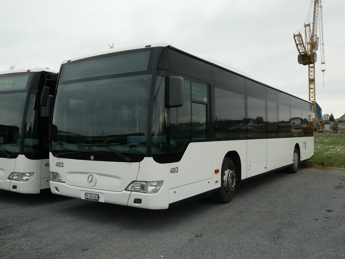 (245'517) - Intertours, Domdidier - Nr. 483/FR 300'483 - Mercedes (ex PostAuto Bern Nr. 2/PID 4559; ex Klopfstein, Laupen Nr. 2) am 28. Januar 2023 in Domdidier, Garage