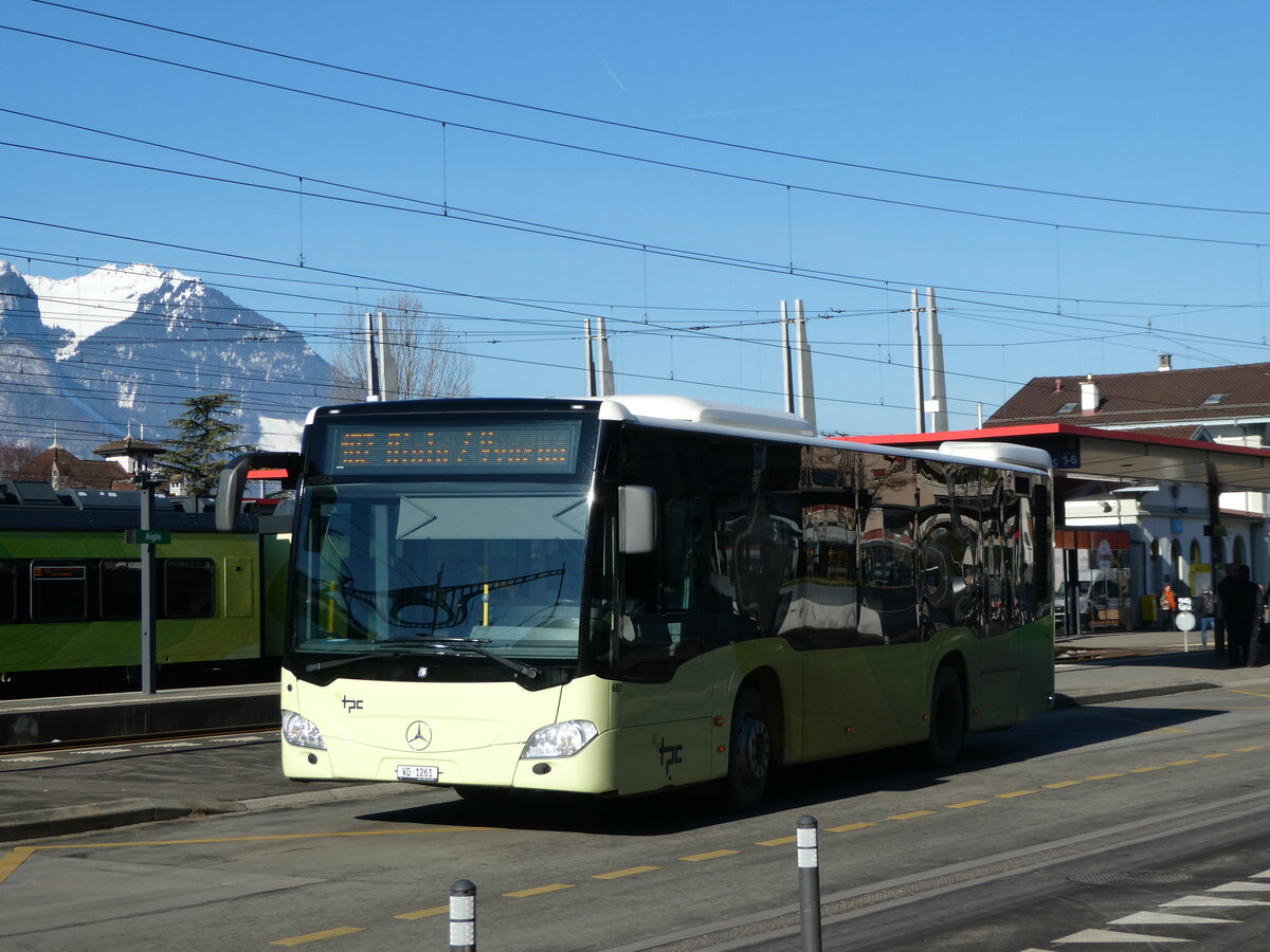 (245'581) - TPC Aigle - Nr. 663/VD 1261 - Mercedes (ex Nr. CP17/PID 10'364) am 31. Januar 2023 beim Bahnhof Aigle