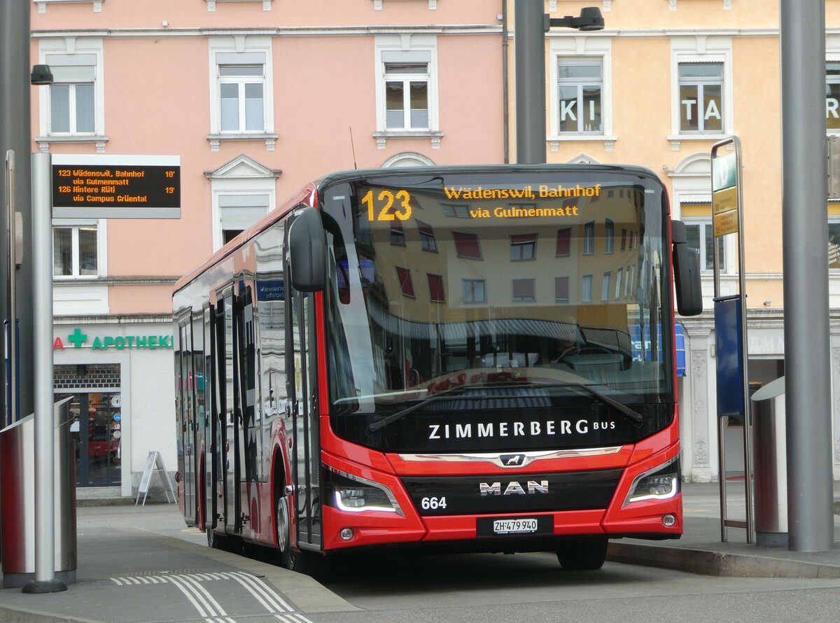 (245'749) - AHW Horgen - Nr. 664/ZH 479'940 - MAN am 3. Februar 2023 beim Bahnhof Wdenswil