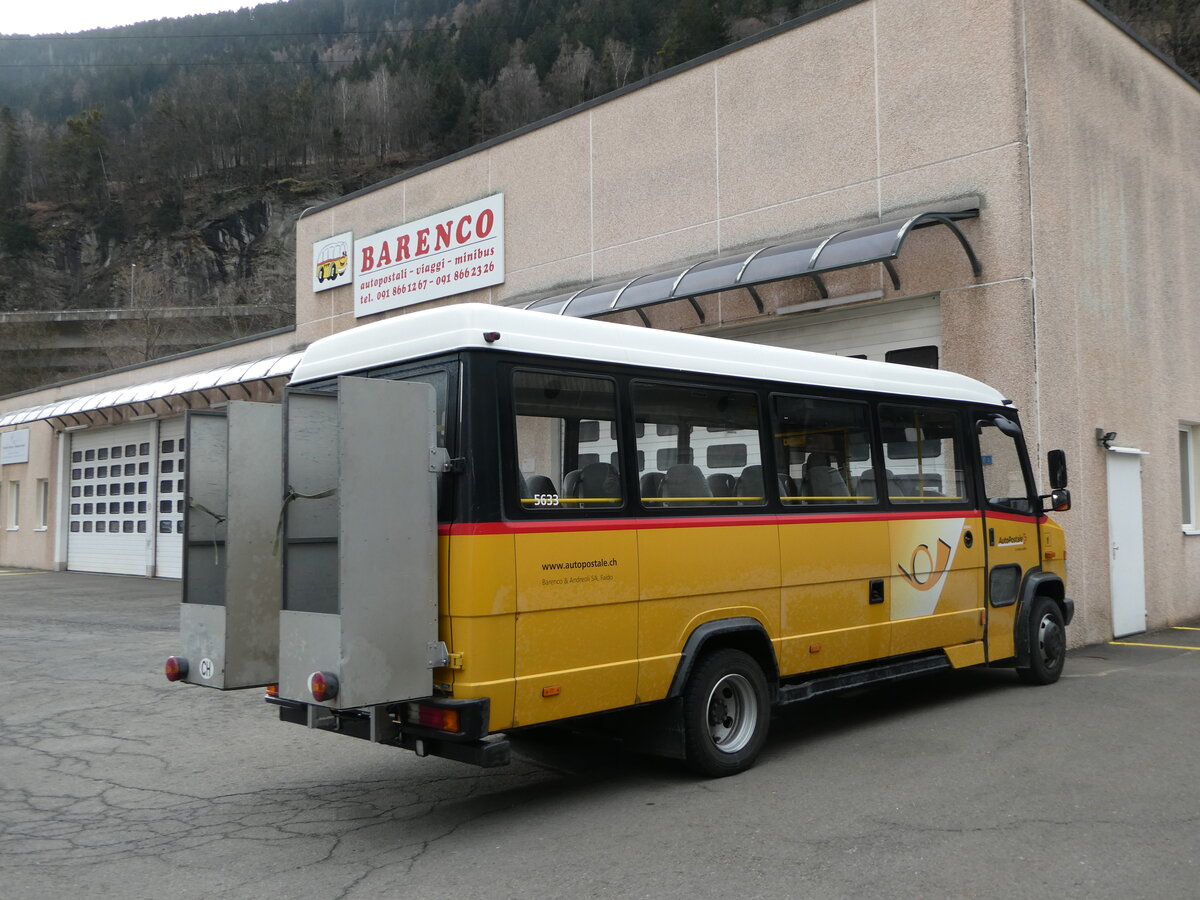 (245'786) - Barenco, Faido - TI 7638/PID 5633 - Mercedes/VDL am 4. Februar 2023 in Faido, Garage