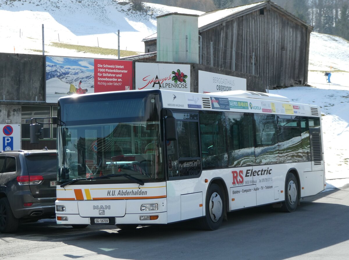 (246'842) - Abderhalden, Wildhaus - SG 16'709/PID 4553 - MAN/Gppel (ex Deutschland) am 4. Mrz 2023 in Wildhaus, Talstation