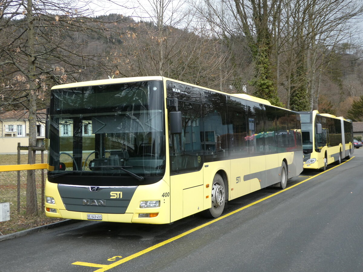 (246'960) - STI Thun - Nr. 400/BE 849'400 - MAN am 8. März 2023 bei der Schiffländte Thun