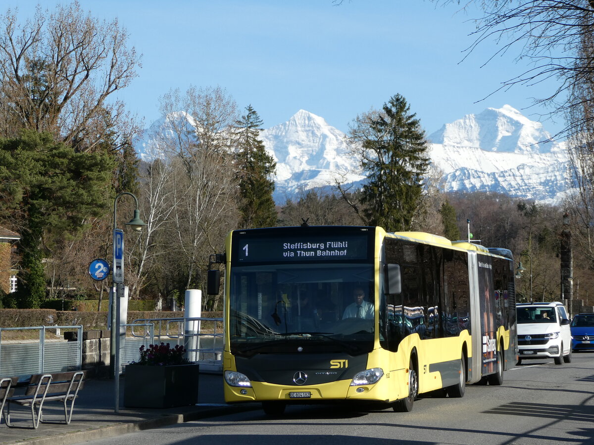 (247'561) - STI Thun - Nr. 182/BE 804'182 - Mercedes am 22. Mrz 2023 bei der Schifflndte Thun