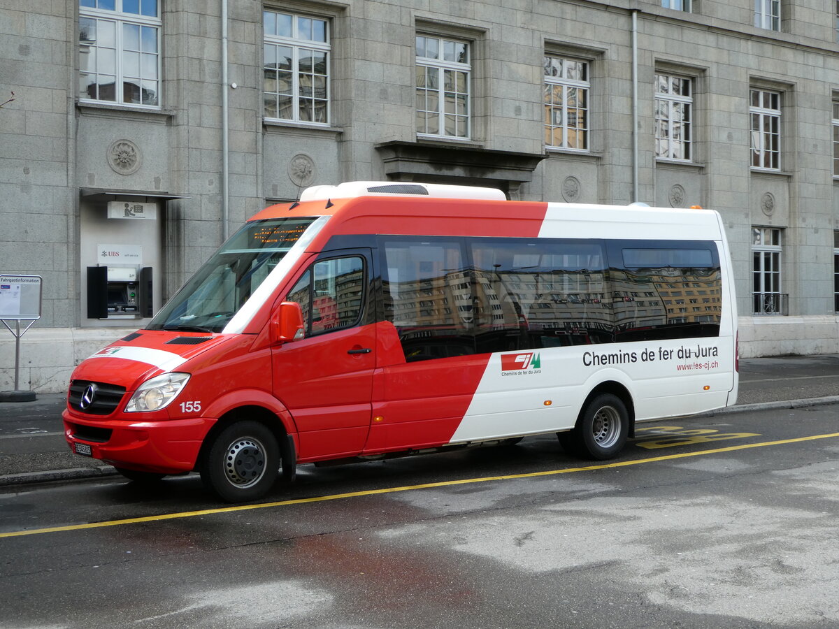 (247'630) - CJ Tramelan - Nr. 155/BE 545'815 - Mercedes am 25. Mrz 2023 beim Bahnhof Biel