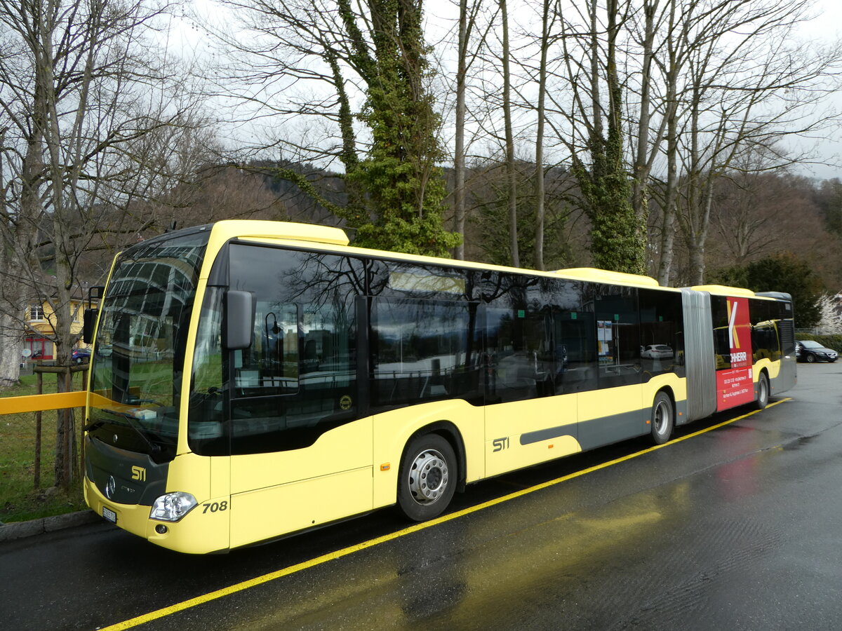 (247'757) - STI Thun - Nr. 708/BE 865'708 - Mercedes am 27. Mrz 2023 bei der Schifflndte Thun