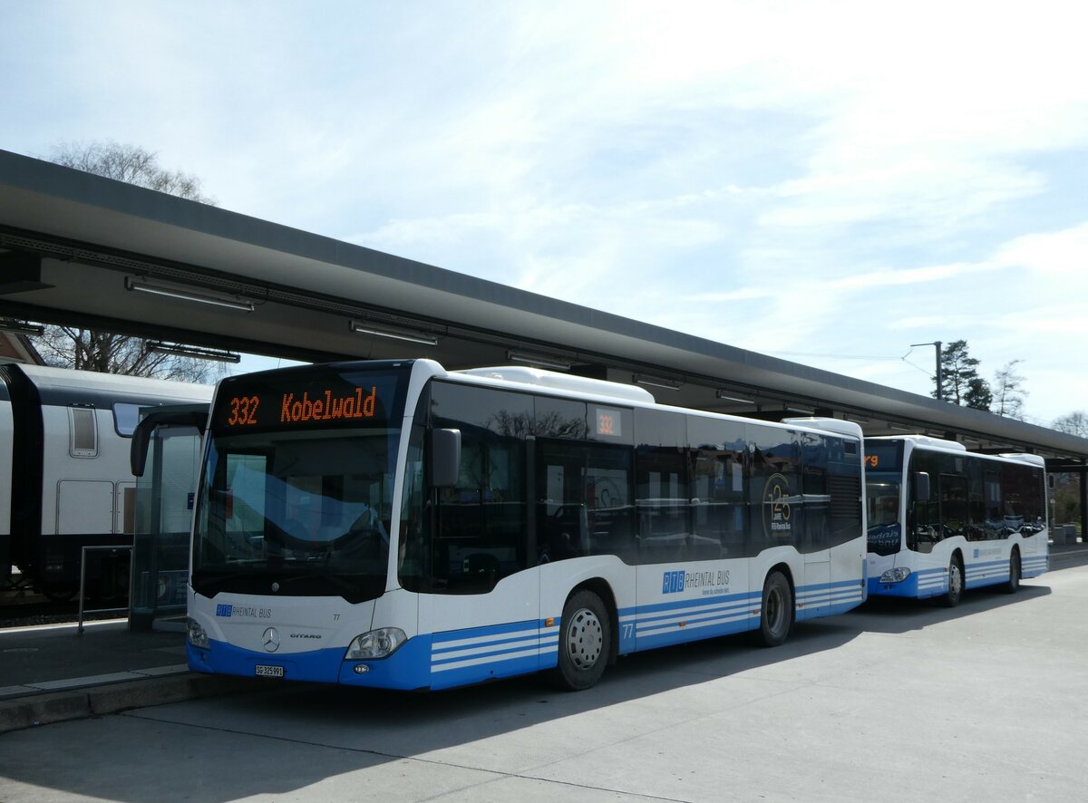 (247'792) - RTB Altsttten - Nr. 77/SG 325'991 - Mercedes am 28. Mrz 2023 beim Bahnhof Altsttten