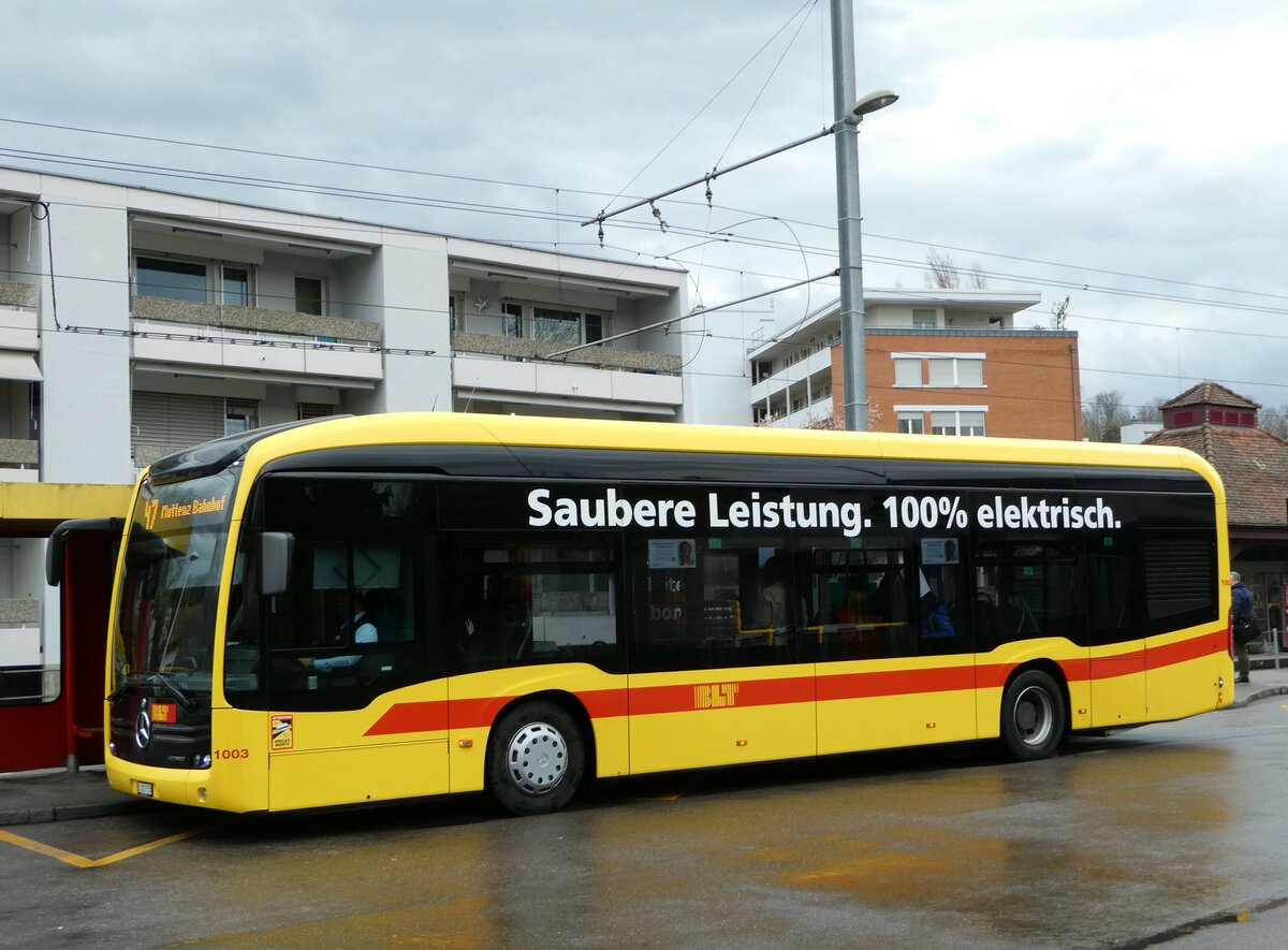 (247'880) - BLT Oberwil - Nr. 1003/BL 221'733 - Mercedes am 30. Mrz 2023 in Bottmingen, Schloss