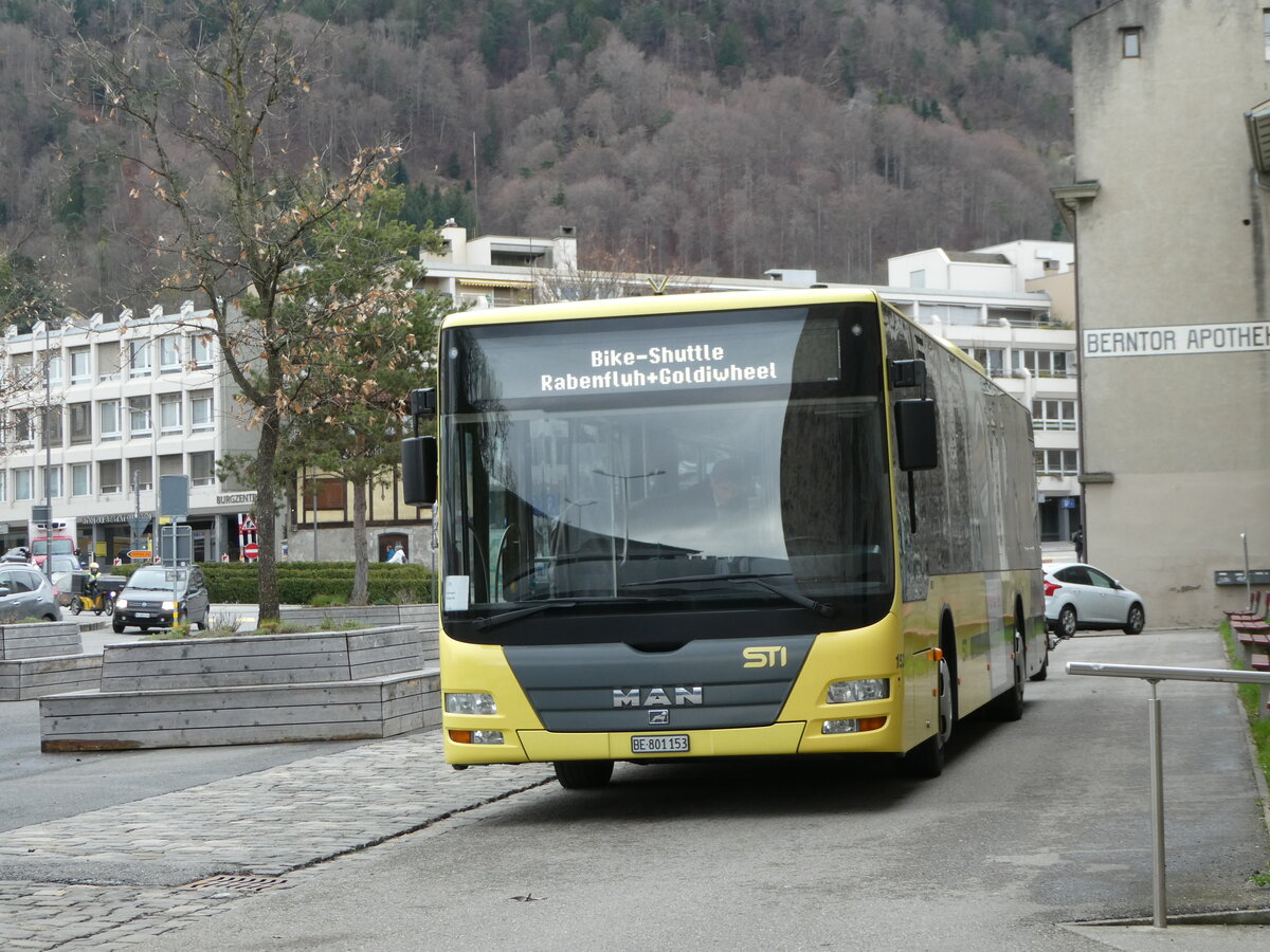 (247'935) - STI Thun - Nr. 153/BE 801'153 - MAN am 1. April 2023 in Thun, Berntorplatz