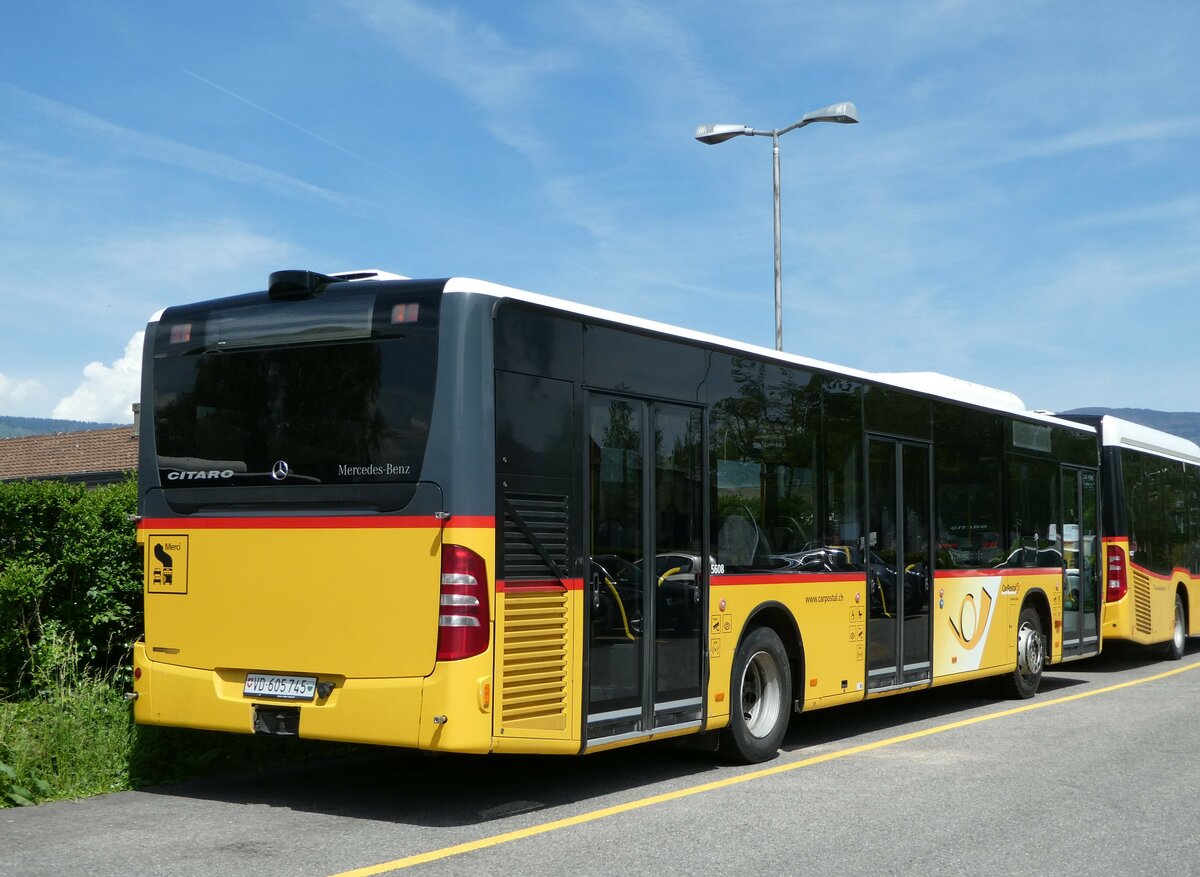 (249'640) - CarPostal Ouest - VD 605'745/PID 5608 - Mercedes (ex JU 65'082; ex Nr. 15) am 5. Mai 2023 in Yverdon, Garage