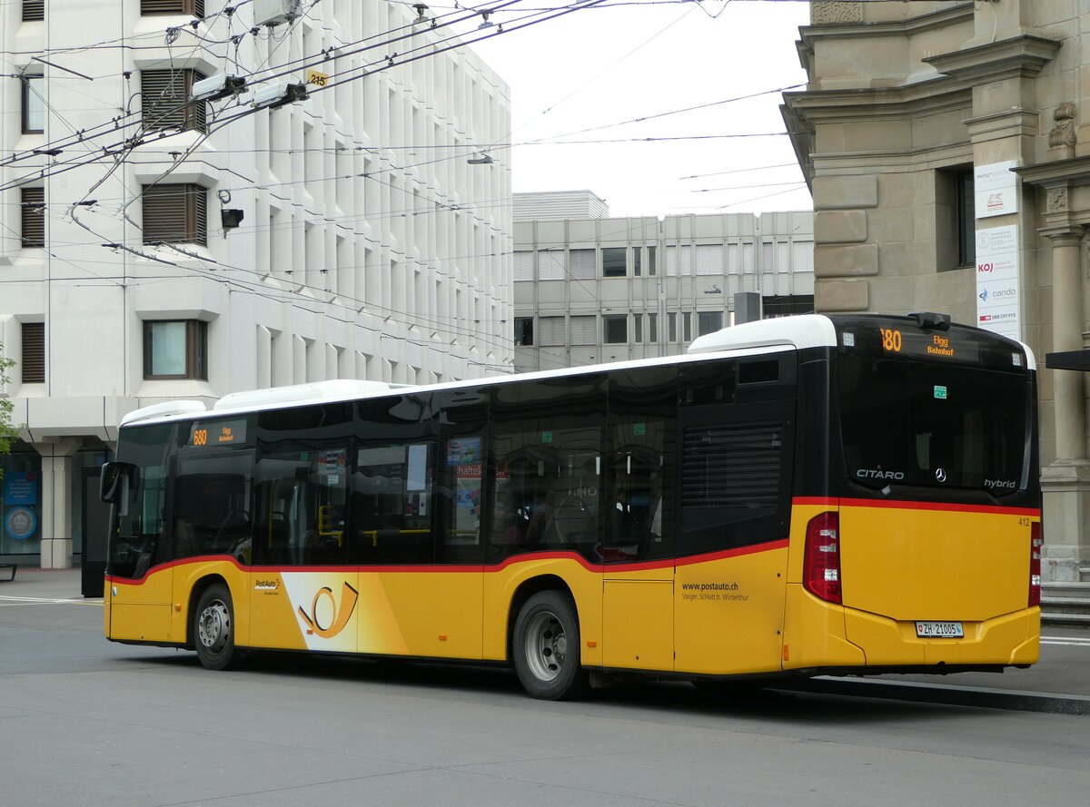 (249'799) - Steiger, Schlatt - Nr. 412/ZH 21'005/PID 11'541 - Mercedes am 6. Mai 2023 beim Hauptbahnhof Winterthur