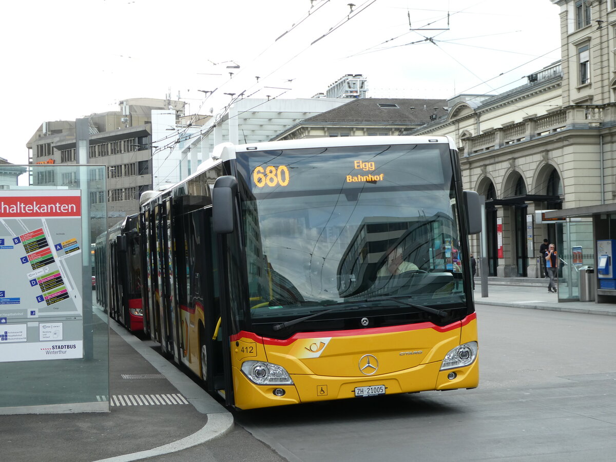 (249'802) - Steiger, Schlatt - Nr. 412/ZH 21'005/PID 11'541 - Mercedes am 6. Mai 2023 beim Hauptbahnhof Winterthur