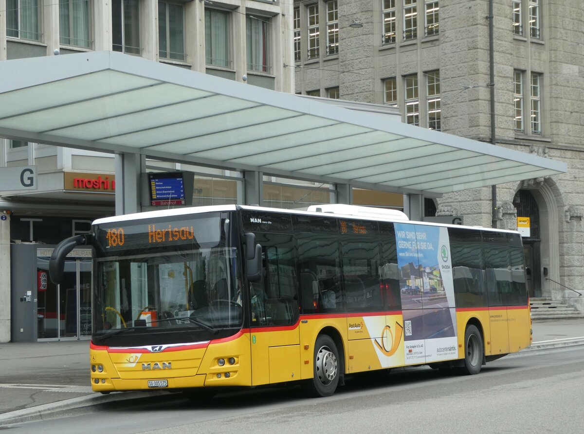 (250'051) - Postautobetriebe Unteres Toggenburg, Ltisburg - SG 305'575/PID 11'125 - MAN am 16. Mai 2023 beim Bahnhof St. Gallen