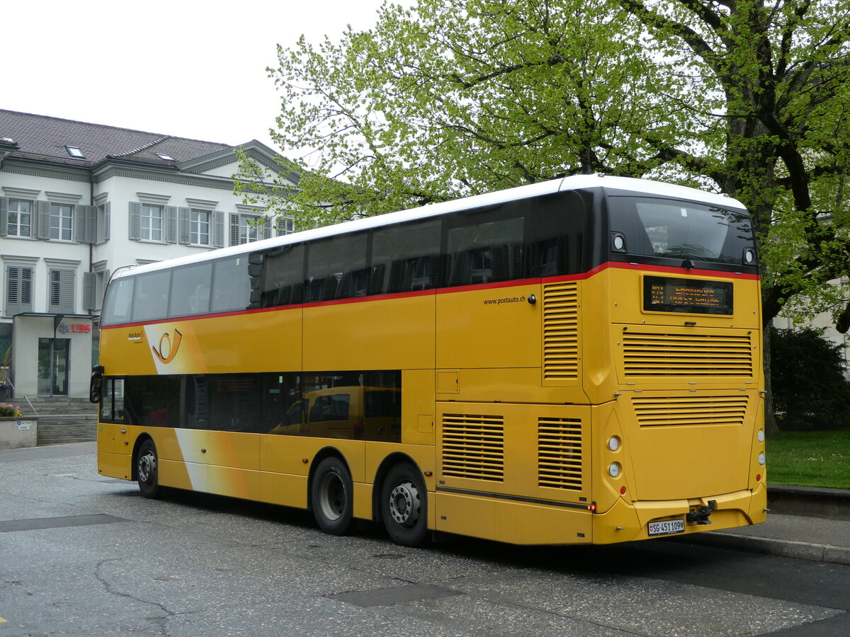 (250'085) - PostAuto Ostschweiz - SG 451'109/PID 11'035 - Alexander Dennis (ex CarPostal Ouest NE 165'377; ex PostAuto Ostschweiz SG 445'308) am 16. Mai 2023 in Heiden, Post 