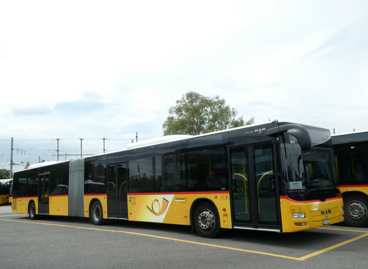 (250'192) - CarPostal Ouest - VD 495'031/PID 5011 - MAN am 18. Mai 2023 in Yverdon, Garage