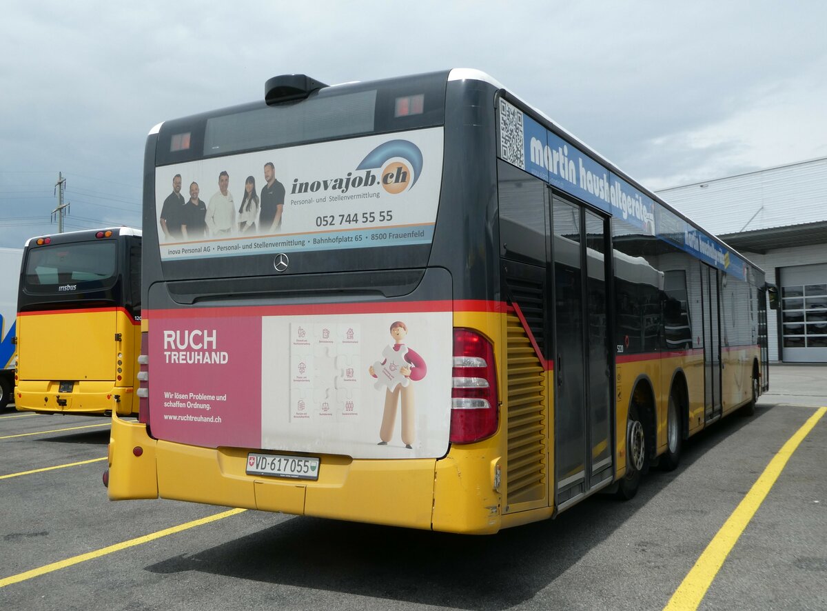 (250'229) - CarPostal Ouest - VD 617'055/PID 5220 - Mercedes (ex PostAuto Ostschweiz; ex PostAuto Ostschweiz Nr. 8) am 18. Mai 2023 in Kerzers, Interbus