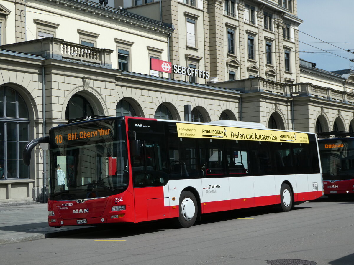 (250'311) - SW Winterthur - Nr. 234/ZH 329'234 - MAN am 21. Mai 2023 beim Hauptbahnhof Winterthur