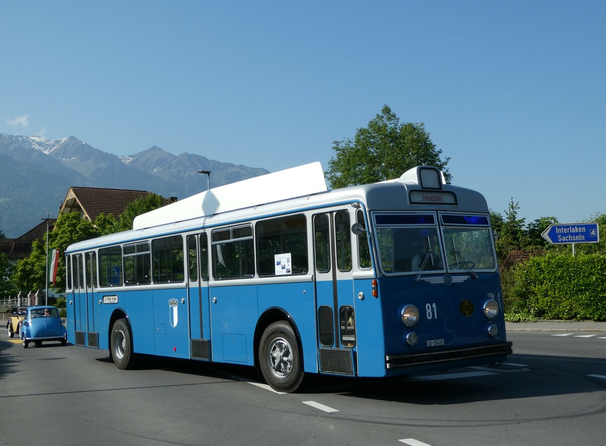 (250'529) - VBL Luzern (vbl-historic) - Nr. 81/LU 15'431 - FBW/Hess am 27. Mai 2023 in Sarnen, OiO