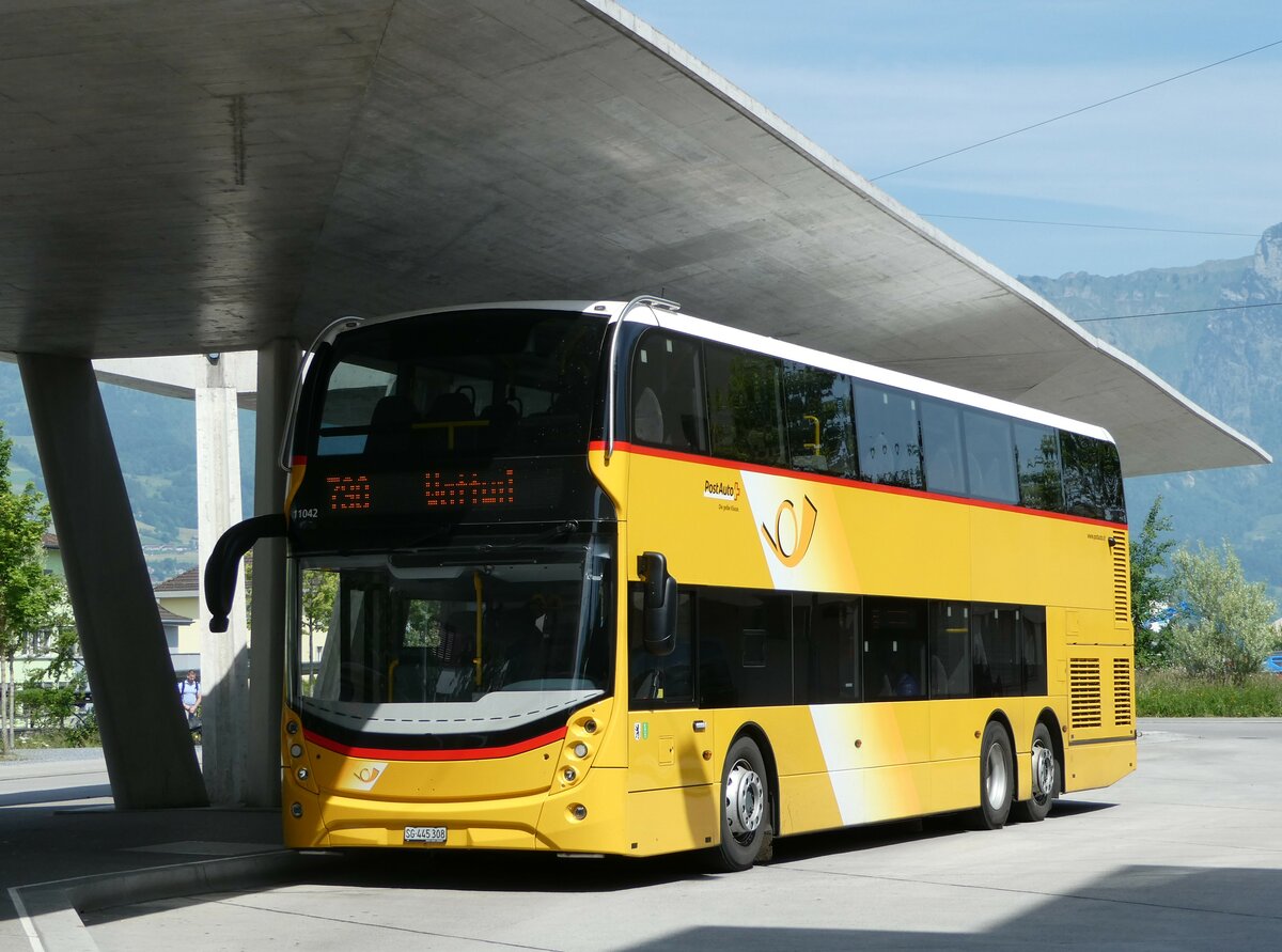 (250'767) - PostAuto Ostschweiz - SG 445'308/PID 11'042 - Alexander Dennis (ex SG 443'908) am 30. Mai 2023 beim Bahnhof Buchs