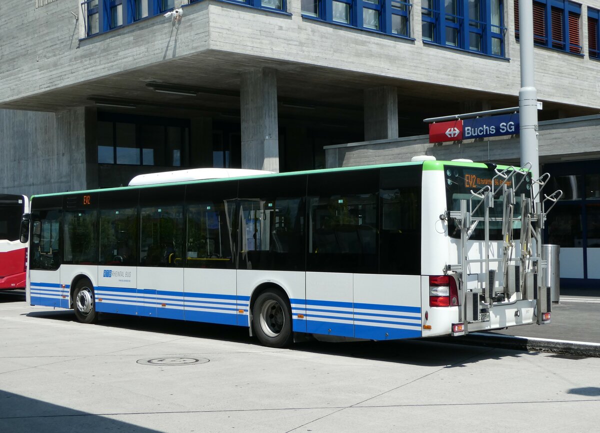 (250'817) - RTB Altsttten - Nr. 917/SG 482'213 - MAN (ex PostBus/A BD 15'355) am 30. Mai 2023 beim Bahnhof Buchs