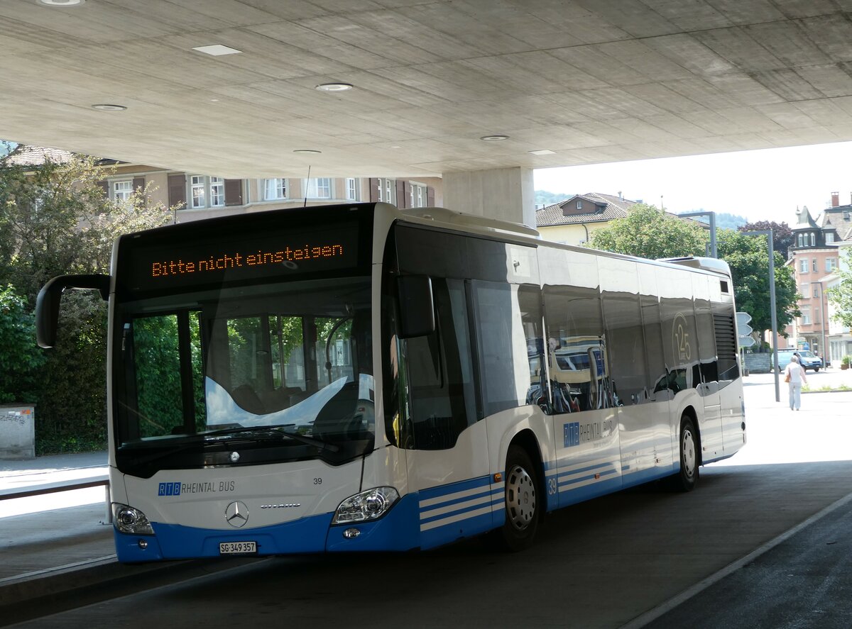 (250'822) - RTB Altsttten - Nr. 39/SG 349'357 - Mercedes am 30. Mai 2023 beim Bahnhof St. Margrethen