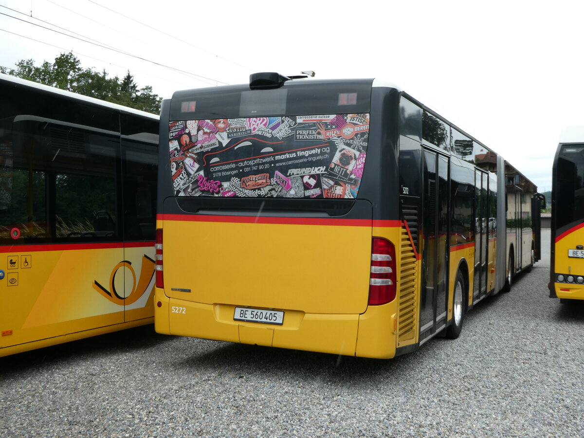 (252'208) - PostAuto Bern - Nr. 5272/BE 560'405/PID 5272 - Mercedes (ex Nr. 636) am 1. Juli 2023 in Laupen, Garage