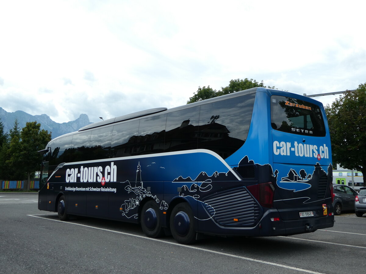 (253'108) - Zerzuben, Visp-Eyholz - Nr. 7/VS 59'848 - Setra am 28. Juli 2023 in Thun, Seestrasse