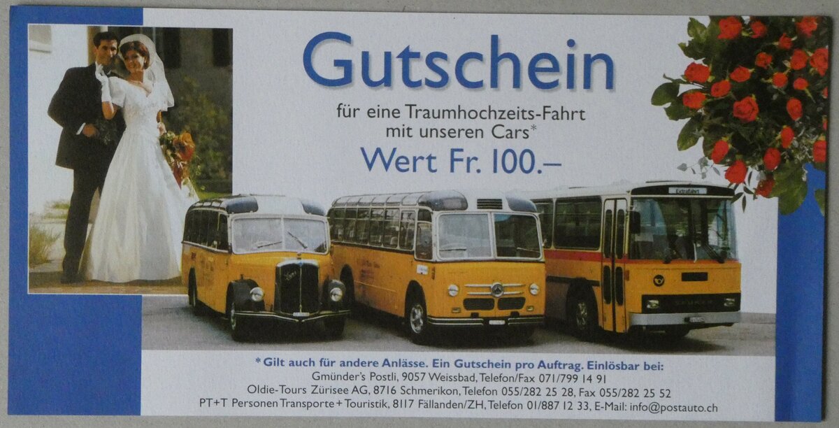 (253'246) - Oldtimer-Gutschein fr Fr. 100.- am 31. Juli 2023 in Thun (Vorderseite)