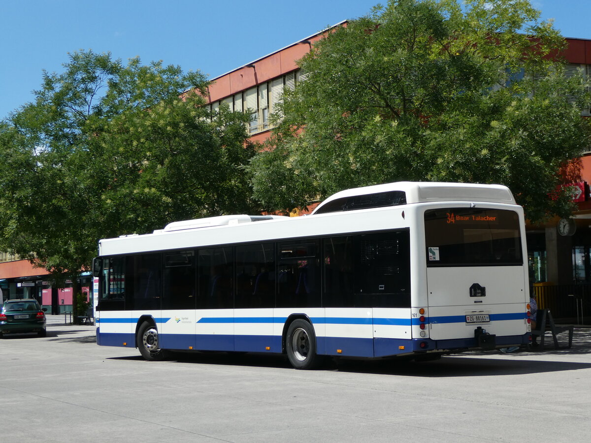 (253'336) - ZVB Zug - Nr. 161/ZG 88'161 - Hess am 3. August 2023 beim Bahnhof Baar