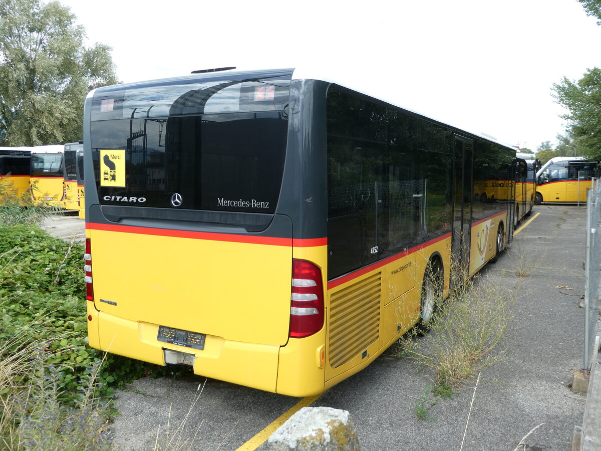 (253'729) - CarPostal Ouest - PID 4752 - Mercedes am 12. August 2023 in Yverdon, Garage