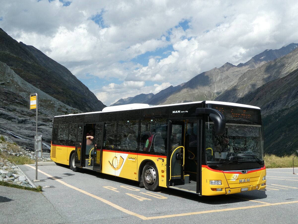 (253'849) - PostAuto Wallis - VS 531'960/PID 10'600 - MAN (ex CarPostal Ouest) am 15. August 2023 beim Mattmark