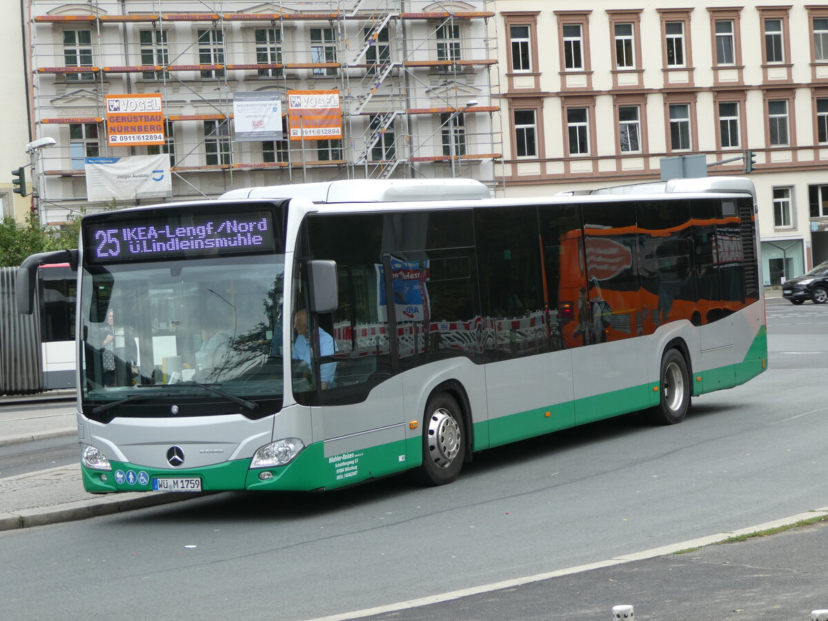 (254'336) - Mahler, Wrzburg - W-M 1759 - Mercedes am 29. August 2023 beim Bahnhof Wrzburg