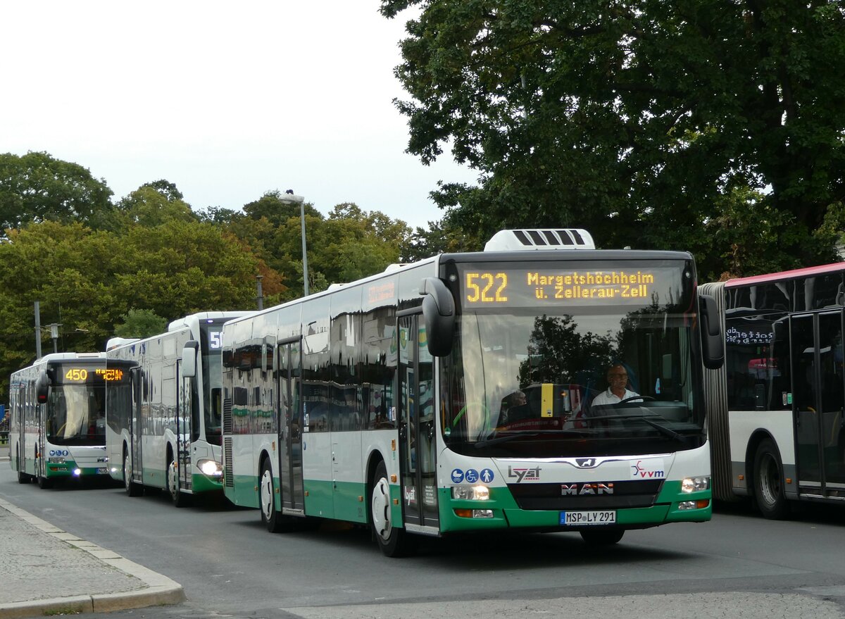 (254'359) - Lyst, Zellingen - Nr. 291/MSP-LY 291 - MAN am 29. August 2023 beim Bahnhof Wrzburg