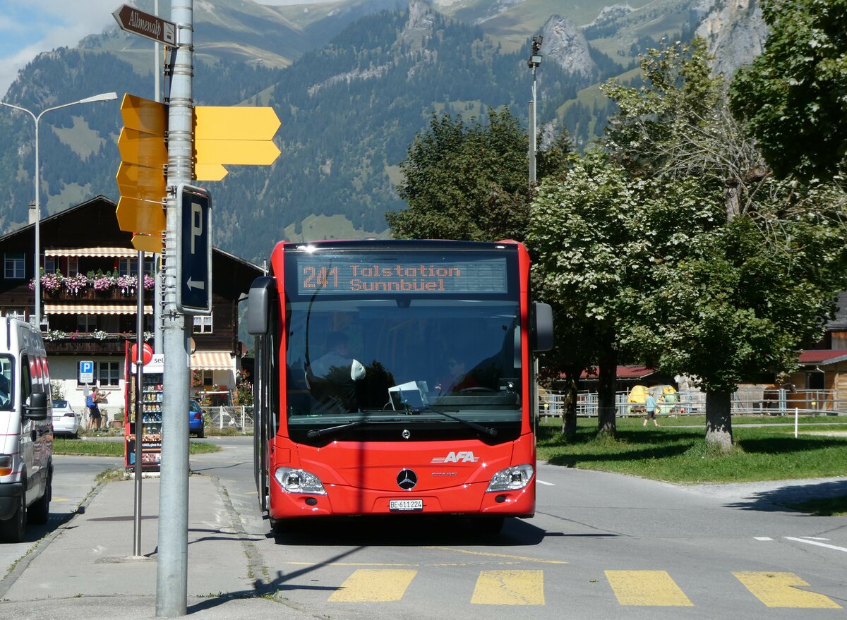 (254'846) - AFA Adelboden - Nr. 58/BE 611'224 - Mercedes am 6. September 2023 beim Bahnhof Kandersteg