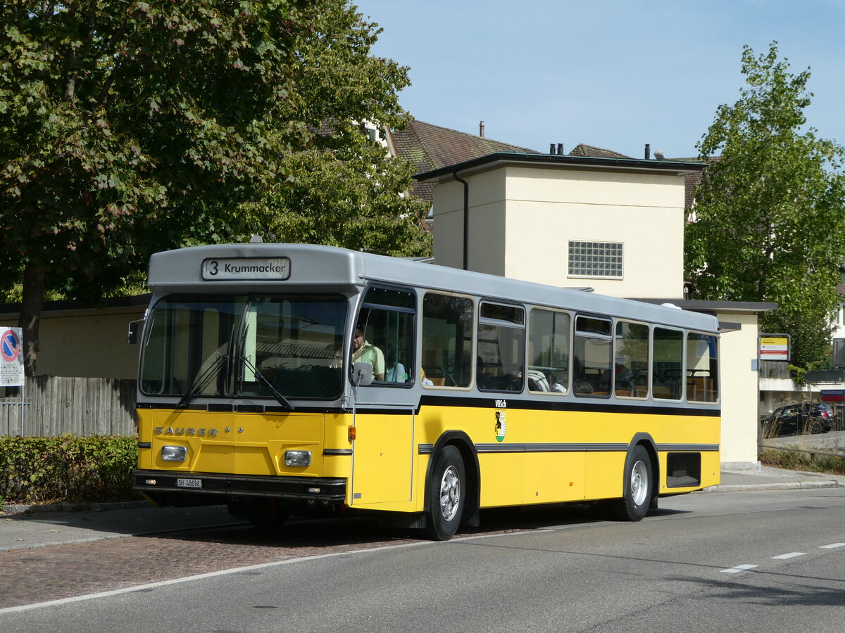 (255'310) - Wanner, Schleitheim - SH 48'096 - Saurer/Hess (ex Ruklic, Schaffhausen; ex VBSH Schaffhausen Nr. 40; ex VBSH Schaffhausen Nr. 19) am 17. September 2023 in Schaffhausen, Neubrunn