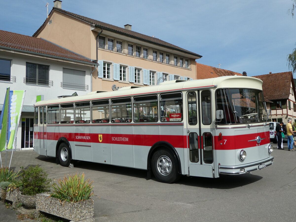 (255'380) - Borer, Neuhausen - Nr. 7/SH 19'684 - Saurer/Tscher (ex Heiniger, Btzberg; ex ASS Schleitheim Nr. 22; ex ASS Schleitheim Nr. 7) am 17. September 2023 in Beggingen, Dorf