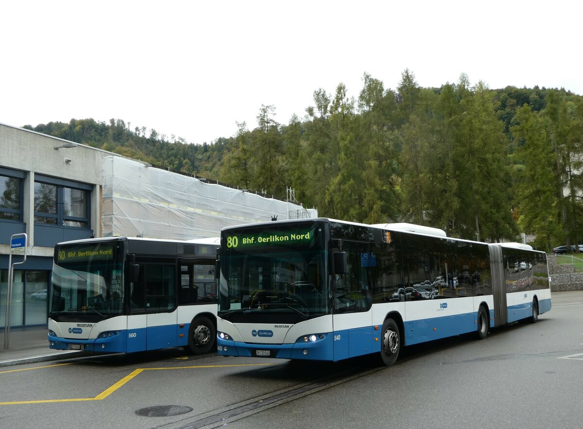 (256'235) - VBZ Zrich - Nr. 540/ZH 730'540 - Neoplan am 21. Oktober 2023 in Zrich, Triemlispital