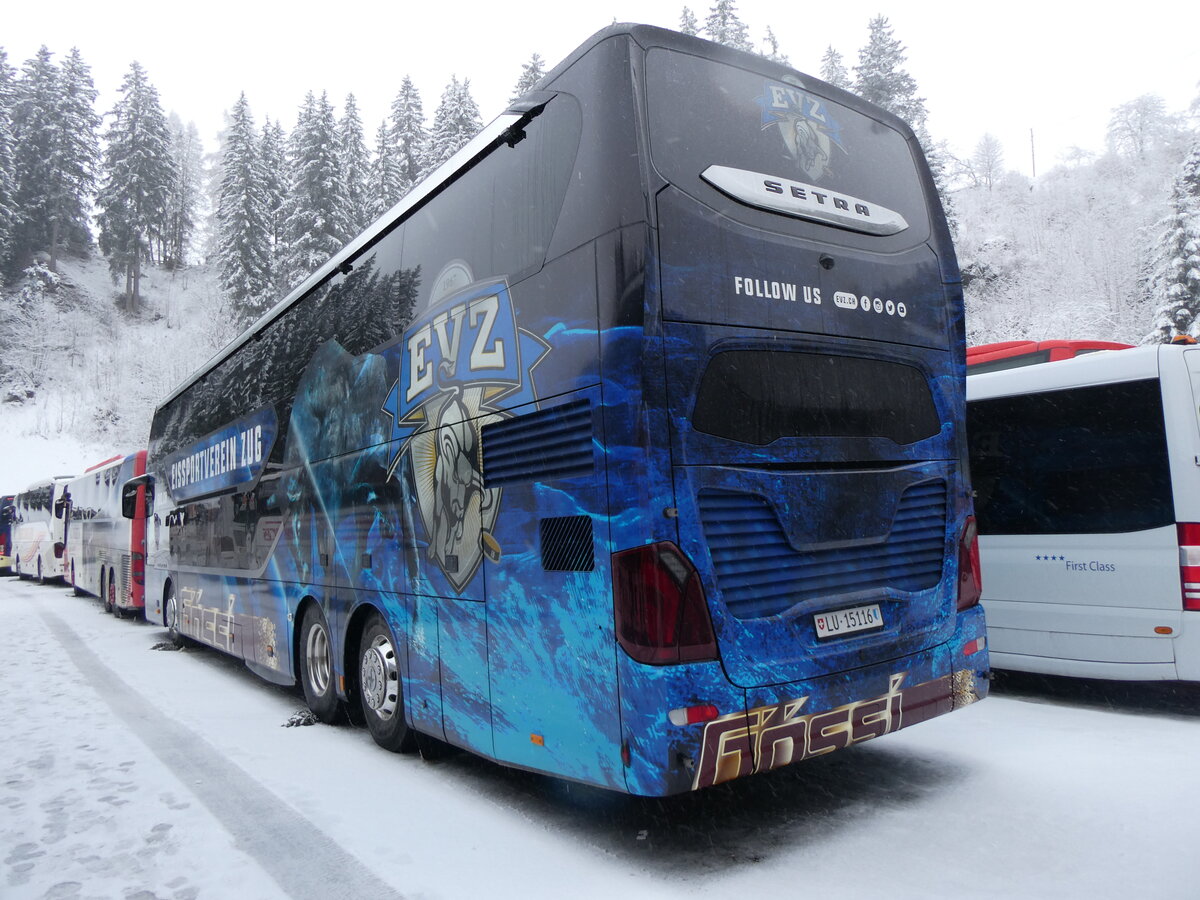 (258'353) - Gssi, Horw - LU 15'116 - Setra am 6. Januar 2024 in Adelboden, ASB