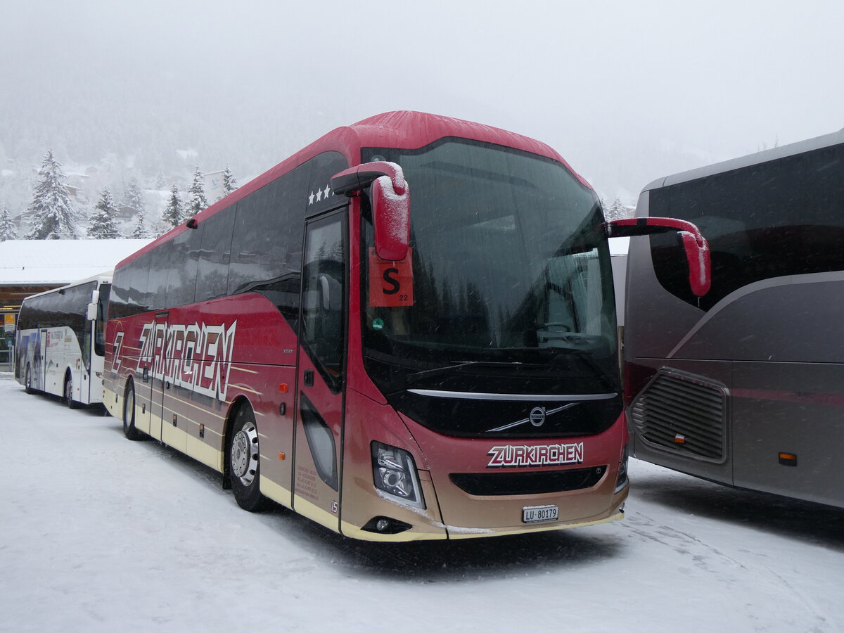 (258'387) - Zurkirchen, Malters - Nr. 15/LU 80'179 - Volvo am 6. Januar 2024 in Adelboden, ASB