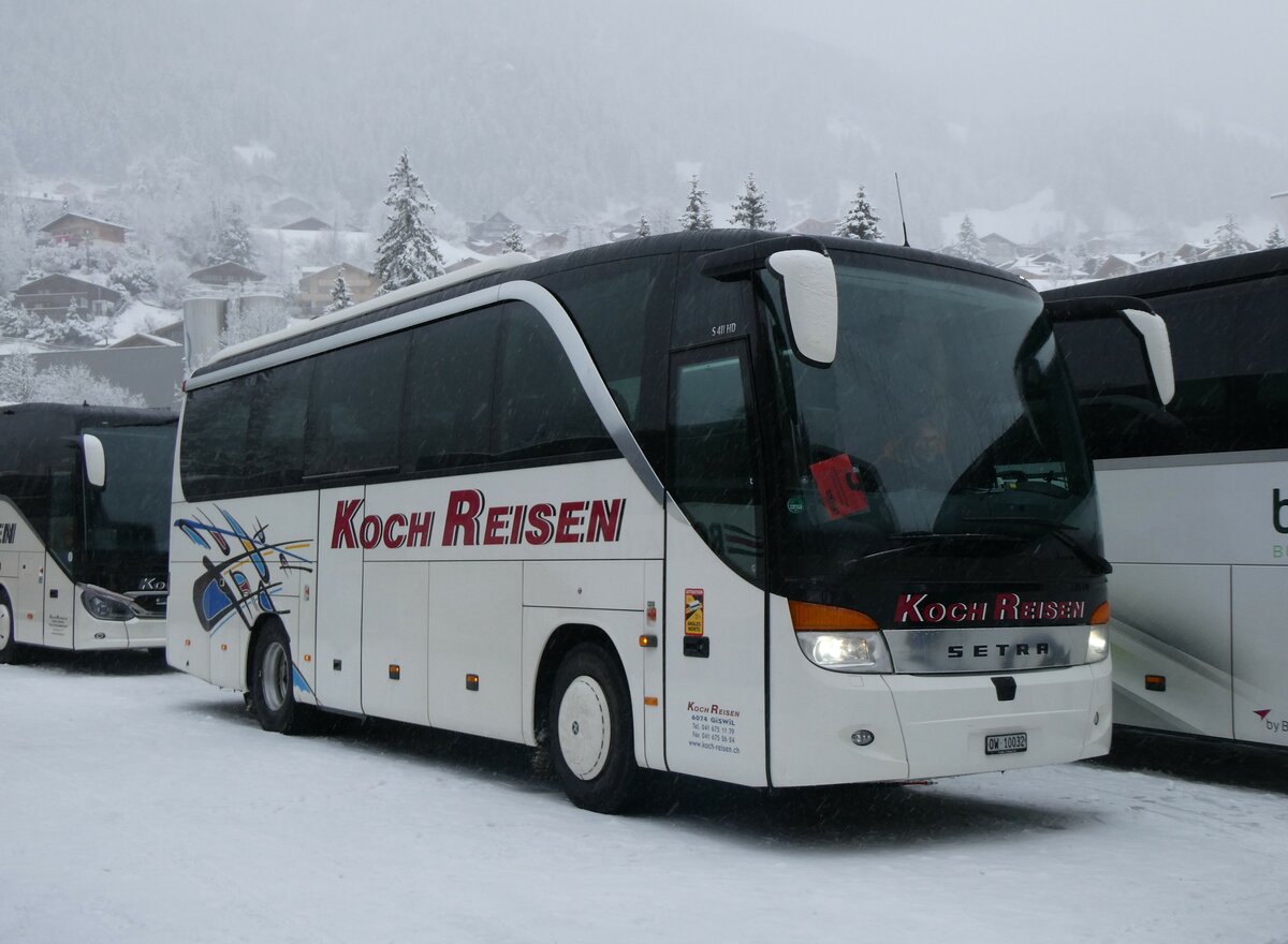 (258'399) - Koch, Giswil - OW 10'032 - Setra am 6. Januar 2024 in Adelboden, ASB