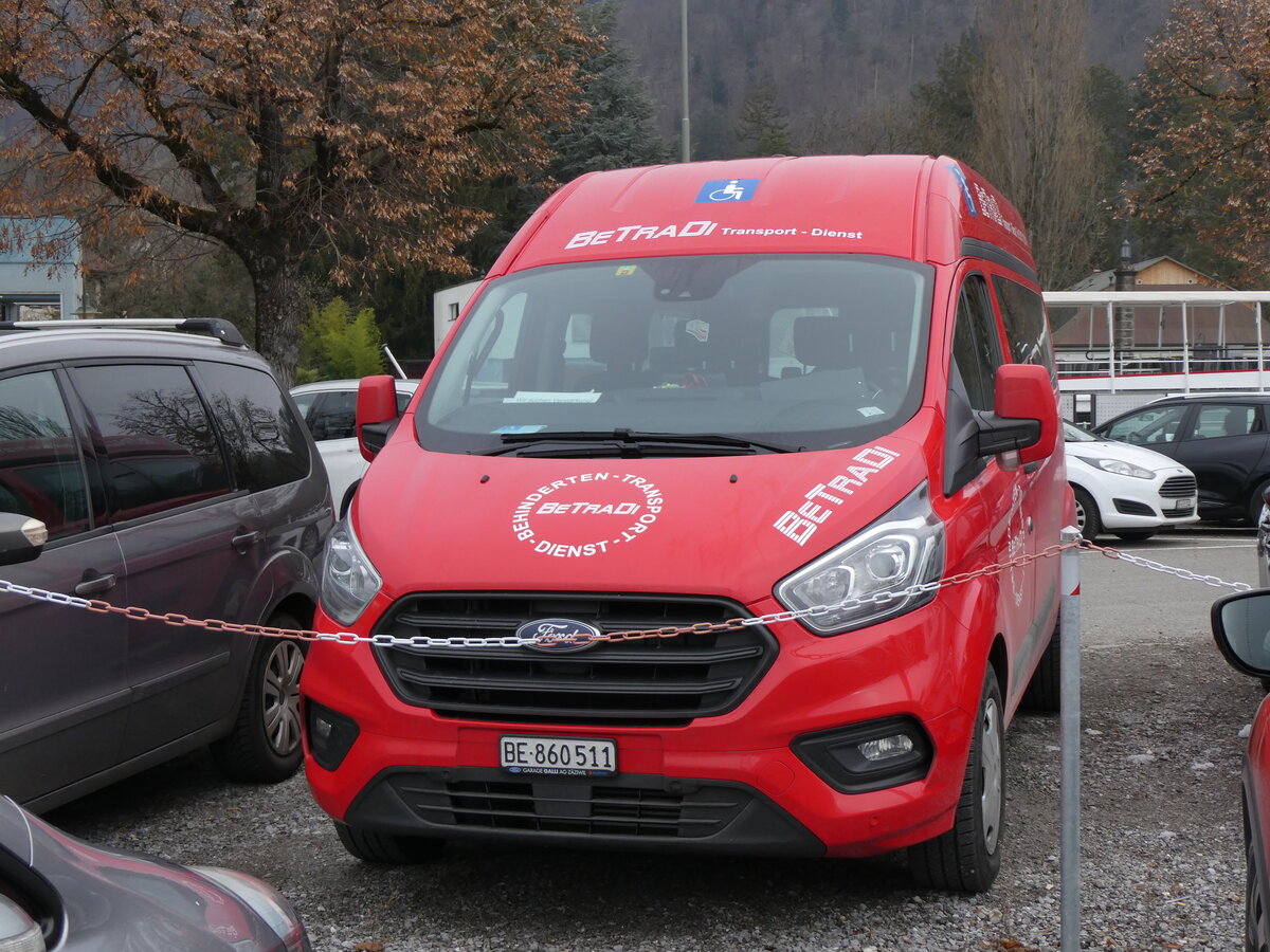 (258'667) - BETRADI, Grosshchstetten - BE 860'511 - Ford am 12. Januar 2024 in Thun, Rosenau
