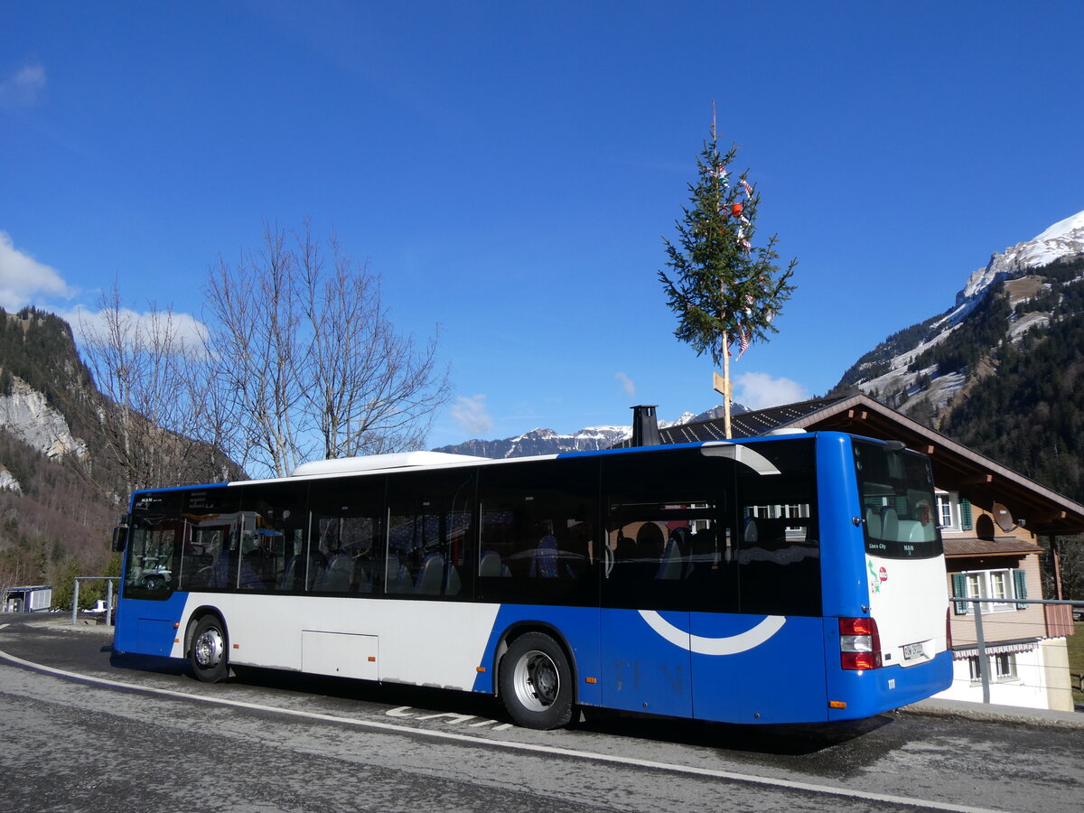 (259'299) - Koch, Giswil - Nr. 111/OW 29'122 - MAN (ex TPN Nyon Nr. 111) am 13. Februar 2024 auf der Stckalp