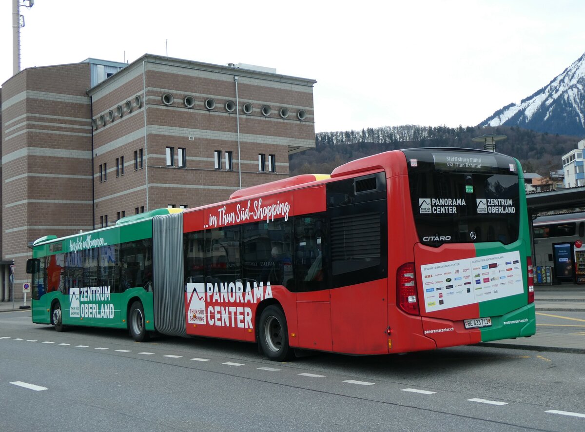 (259'669) - STI Thun - Nr. 713/BE 433'713 - Mercedes am 26. Februar 2024 beim Bahnhof Spiez