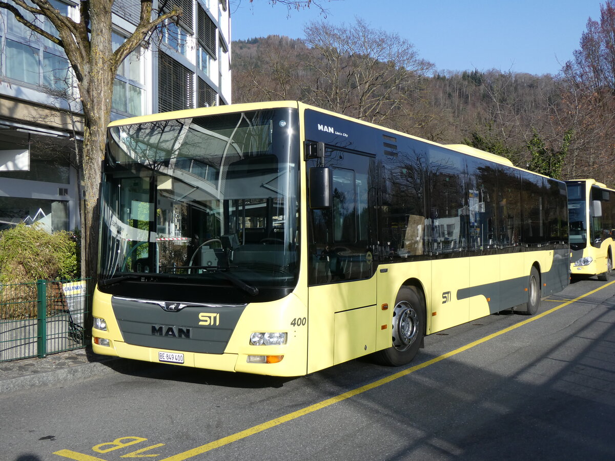 (259'836) - STI Thun - Nr. 400/BE 849'400 - MAN am 29. Februar 2024 bei der Schifflndte Thun