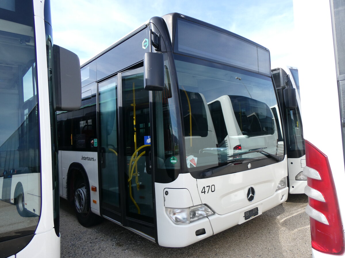 (259'870) - Intertours, Domdidier - Nr. 470 - Mercedes (ex Nr. 207; ex Zeretzke, D-Castrop-Rauxel Nr. 43) am 2. Mrz 2024 in Domdidier, Garage (Teilaufnahme)